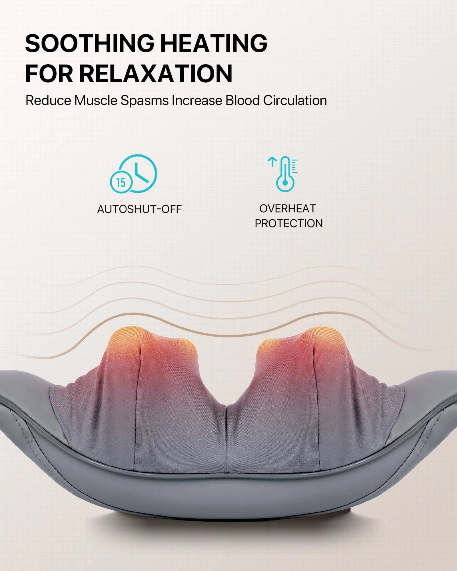 Shiatsu Neck Back Shoulder Massager with Heat, Rechargeable Shiatsu 3D Cordless Neck Heat Massager, Home, Car, and Office Use