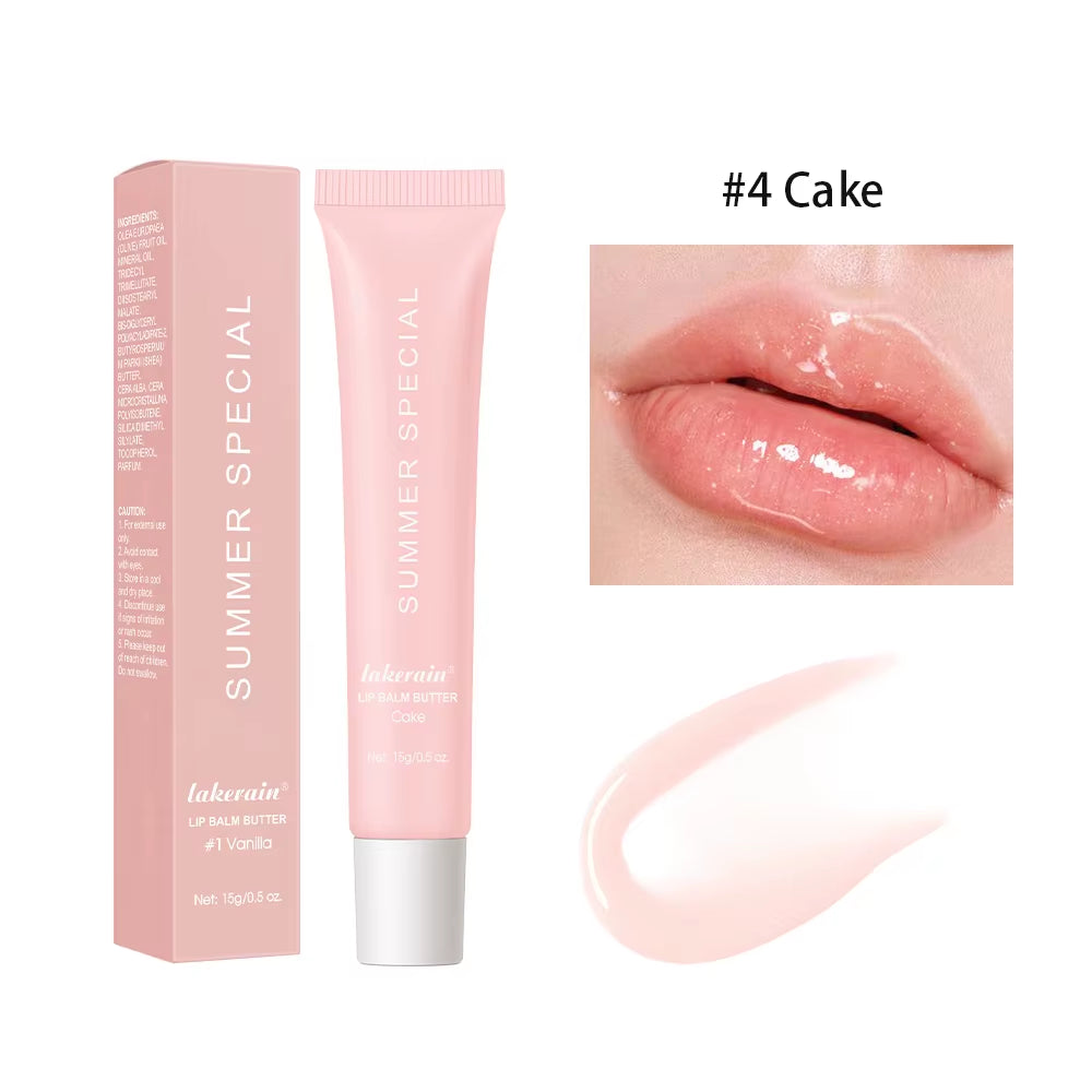 Moisturizing Lip Butter Balm 4 Counts/Set Hydrating Lip Balm Plumping Lip Oil Lip Stick Glossy Lip Glaze Stick Plumping Lip Cosm