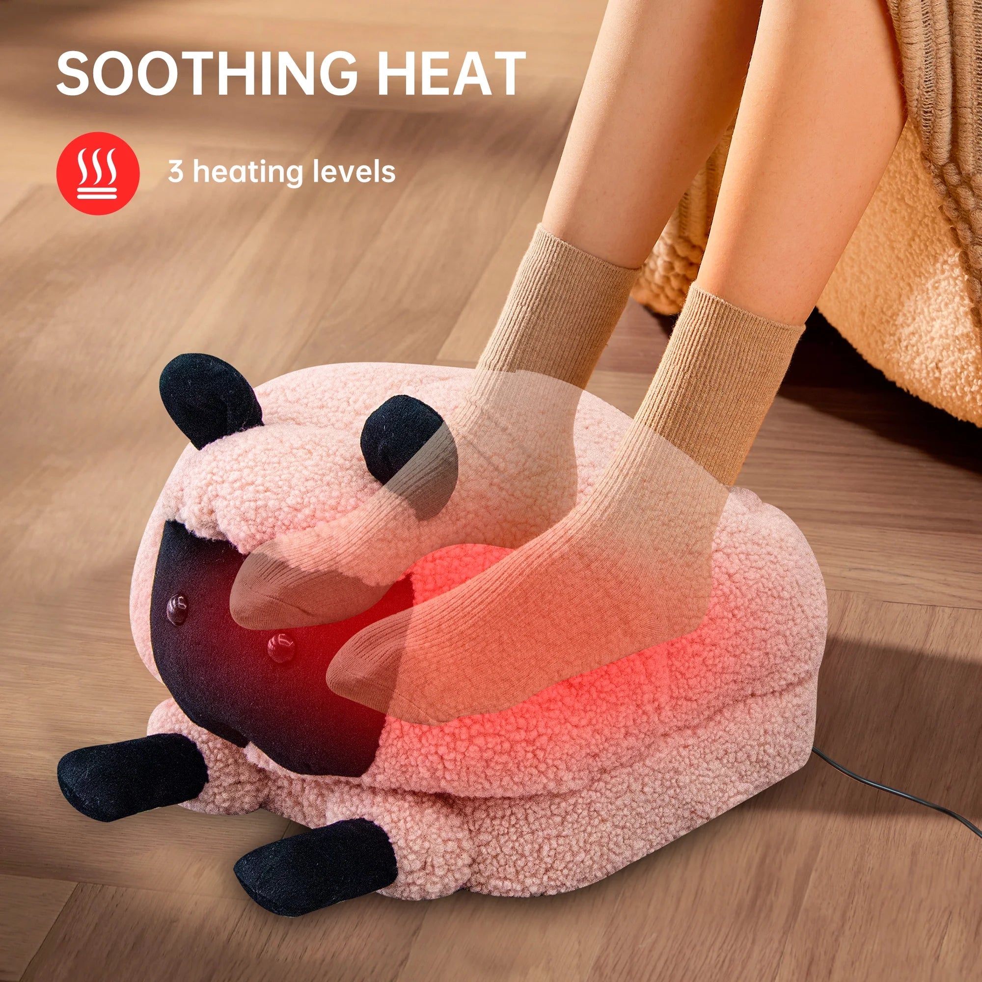 Shiatsu Foot Massager with Heat, Animal Foot Warmer for Tired Blood Circulation, Gifts