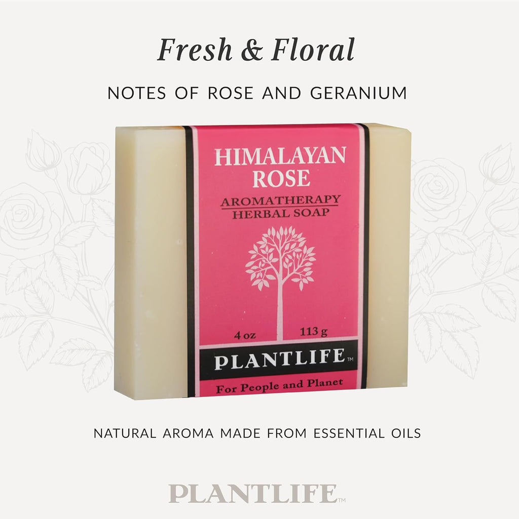 Himalayan Rose 3-Pack Bar Soap - Moisturizing and Soothing Soap for Your Skin - Hand Crafted Using Plant-Based Ingredients - Made in California 4 Oz Bar