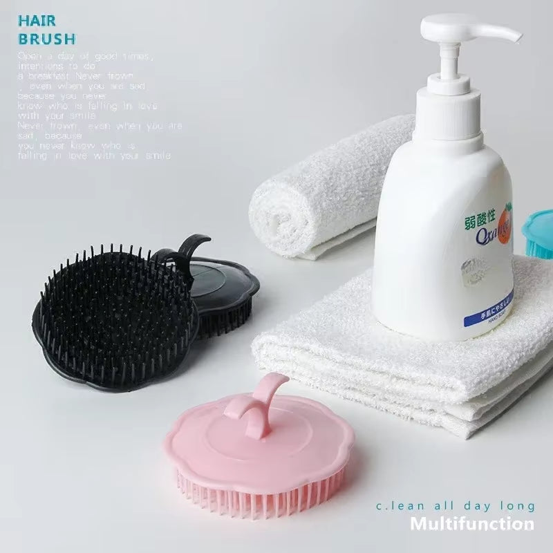1Pcs Black Hair Comb Scalp Massagers round Comb Women Men Shower Brush Hair Scalp Shower Wash Clean Hair Tool Brush