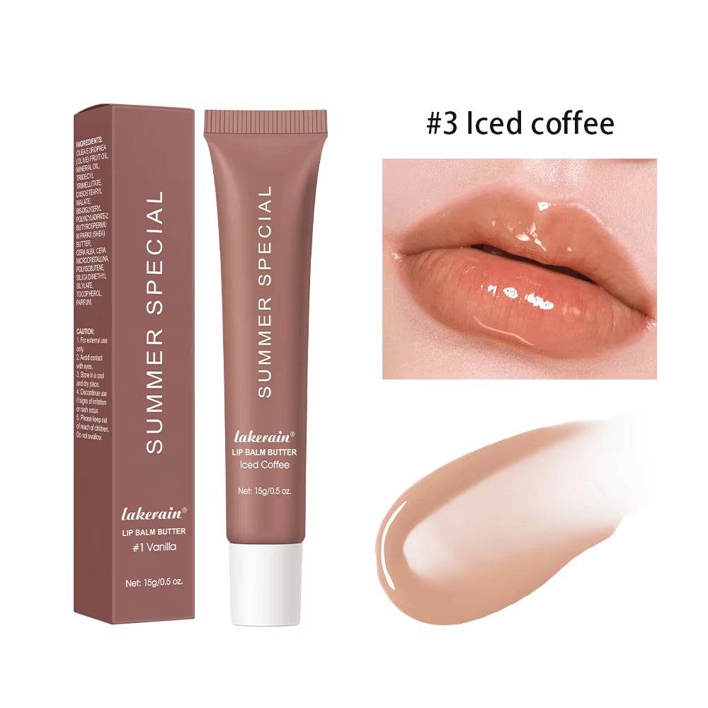 Moisturizing Lip Butter Balm 4 Counts/Set Hydrating Lip Balm Plumping Lip Oil Lip Stick Glossy Lip Glaze Stick Plumping Lip Cosm