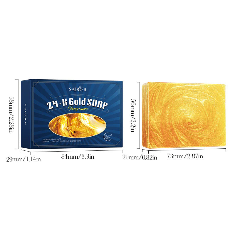 24K Golden Handcrafted Aromatherapy Bar Ideal for Full Body Wash