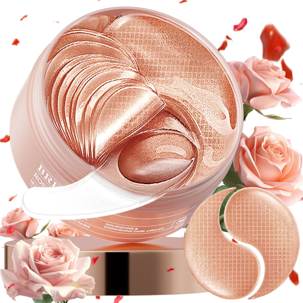 Rose Eye Mask Eye Patches 60 Pcs Puffy Eyes Dark Circles Reduce Wrinkles and Fine Lines Undereye