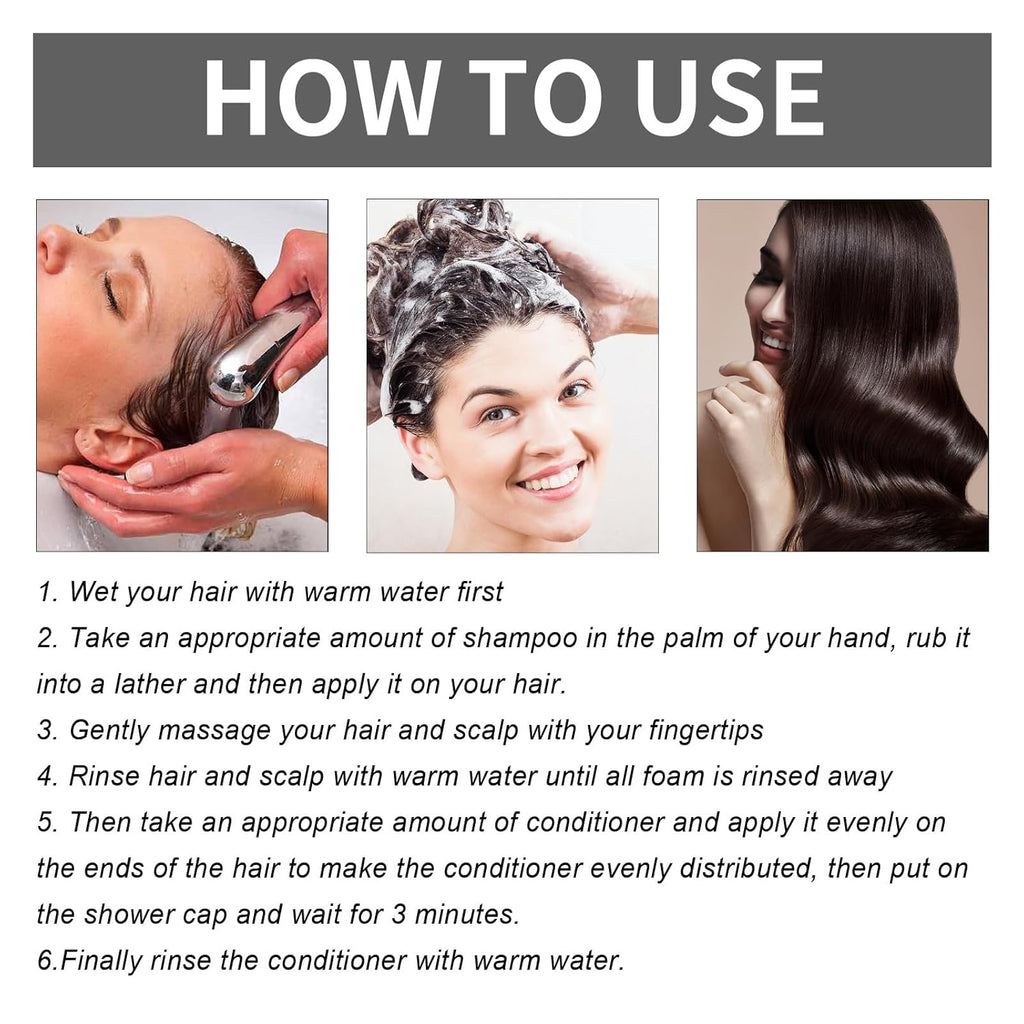 Onion Biotin and Rosemary Shampoo and Treatment Set, Thicker and Longer Hair, for Soft Hair & Shine,Silicone Shampoo and Treatment for All Hair Types Conditioner Hair Care(248Ml *2)