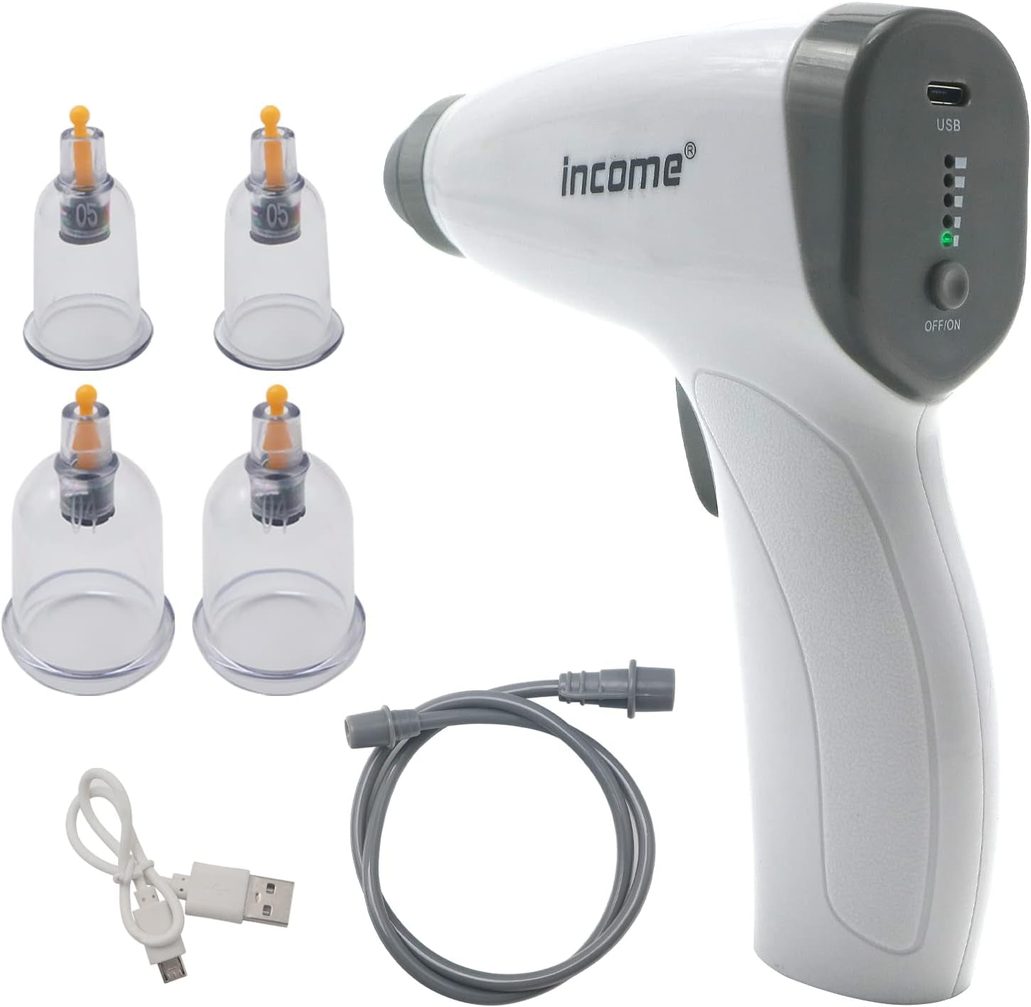 Electric Cupping Therapy Set, Portable Chinese Cupping Therapy Machine with Pump, Electric Body Massage Scraping Care Device Kit with 4 Vacuum Suction Cups for Homeuse