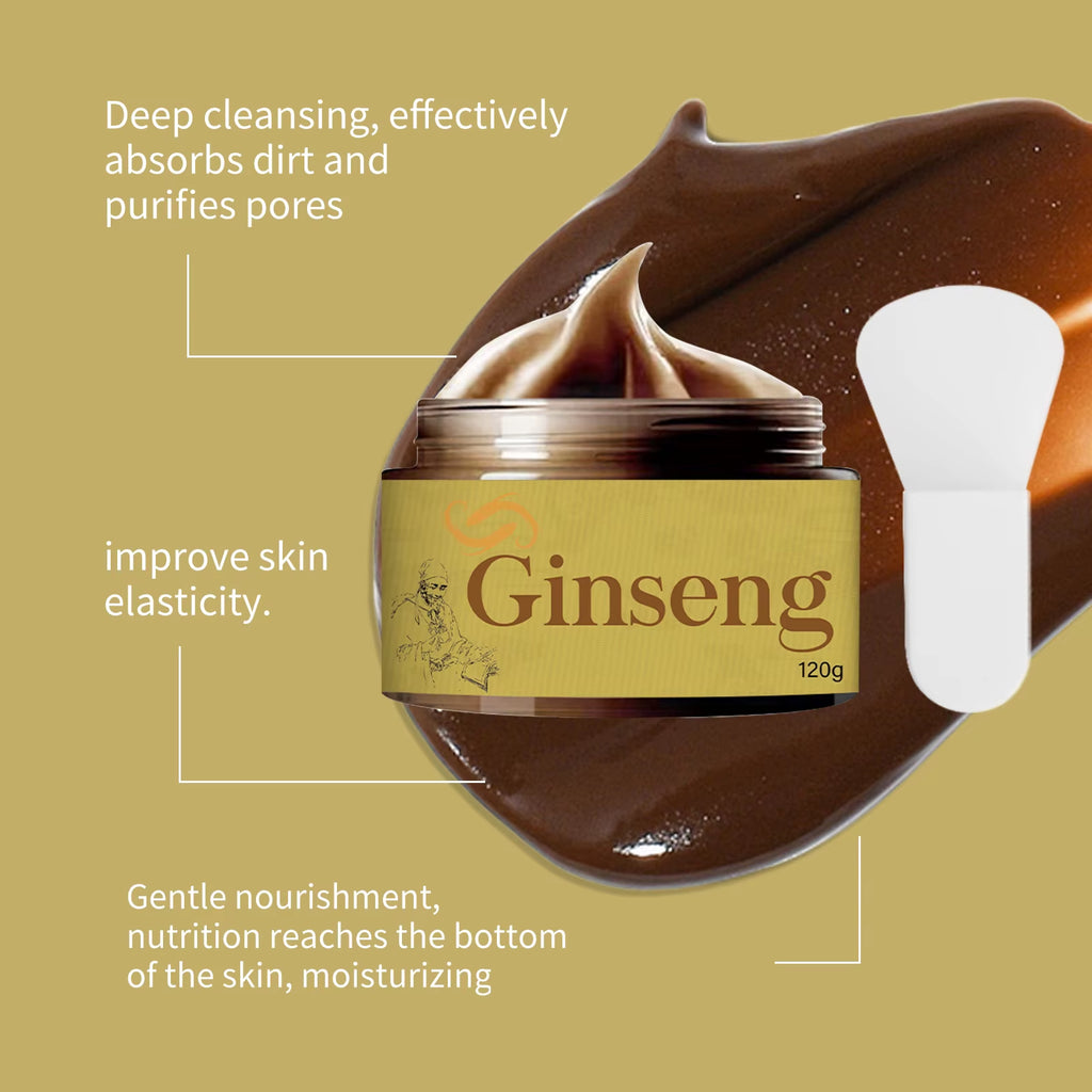 120G Ginseng Facial Peel-Off Mask Peeling Mask Deep Cleansing Shrink Pores Moisturizing Oil Control Firming Skin Care Mask