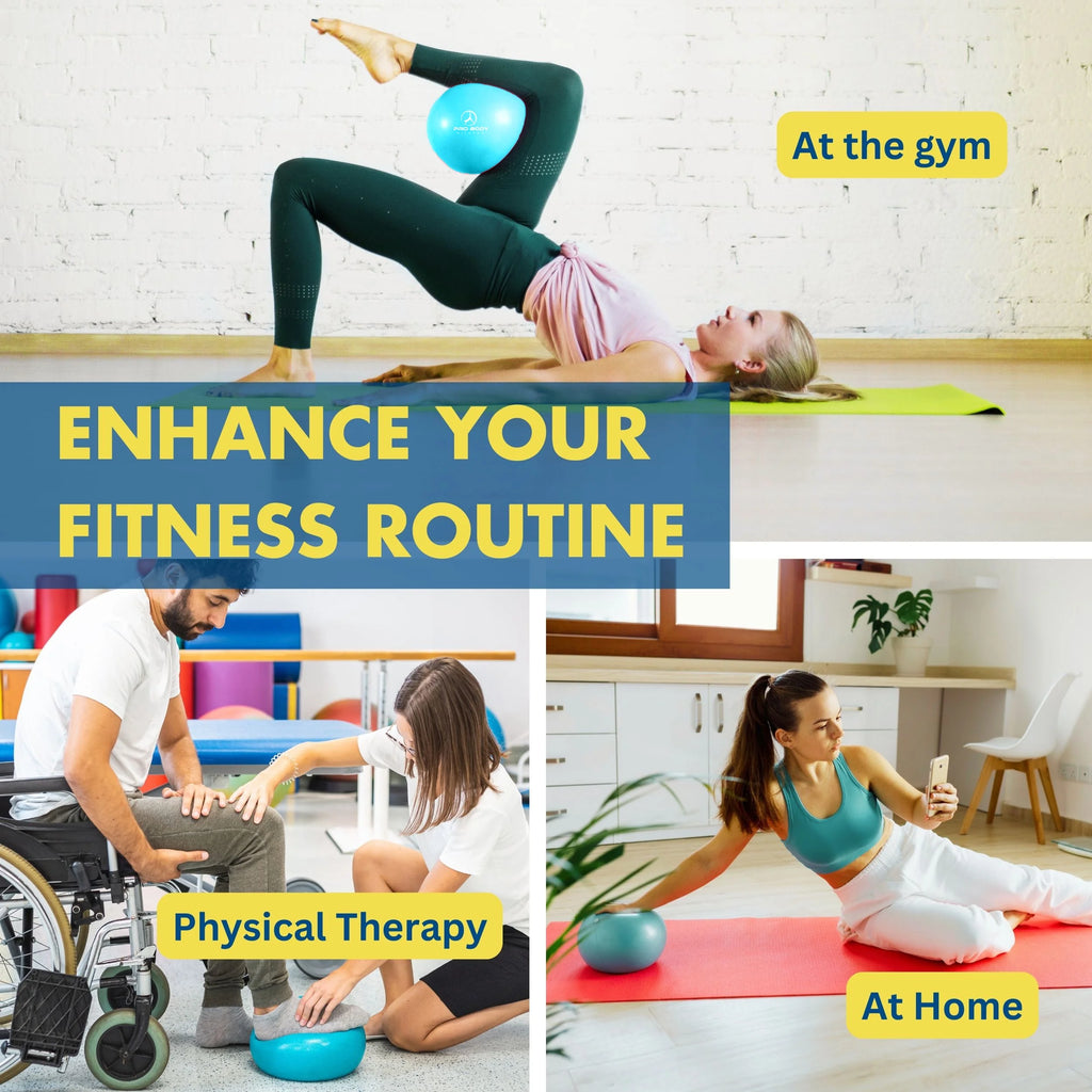 9 Inch Small Exercise Ball for between Knees, Mini Soft Yoga Ball for Stability, Barre, Fitness, Ab, Core, Physio and Physical Therapy Ball (Indigo)