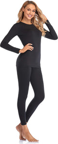 Women'S Thermal Underwear Ultra Soft Long Johns Top with Fleece Lined