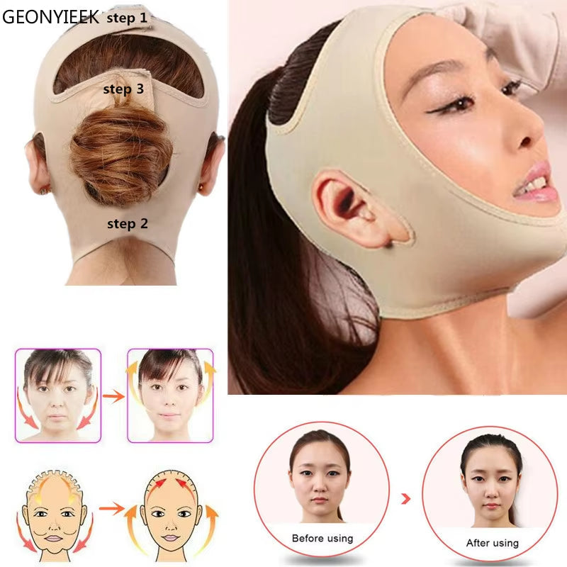 V Shape Mask Face Slim Chin Check Neck Lift Peel-Off Mask Facial Thin Face Slimming Bandage anti Wrinkle Mask Face Care Tools