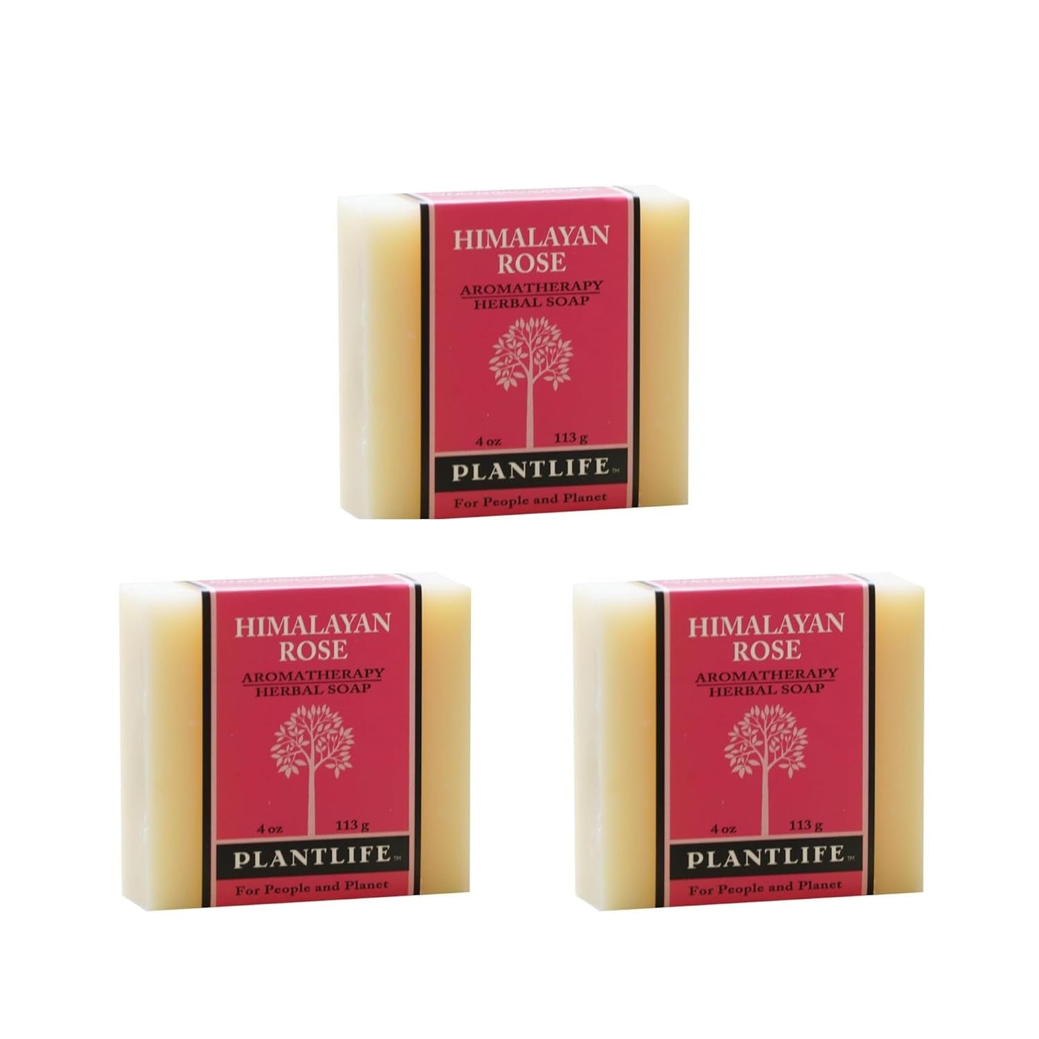 Himalayan Rose 3-Pack Bar Soap - Moisturizing and Soothing Soap for Your Skin - Hand Crafted Using Plant-Based Ingredients - Made in California 4 Oz Bar