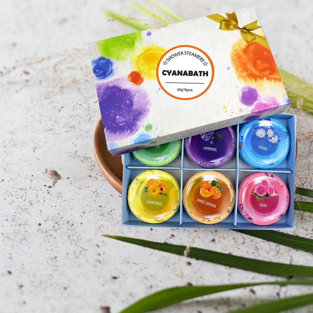 Shower Aromatherapy Steamers -  6 PCS Aromatherapy Shower Steamers Birthday Gifts for Women Shower Bombs Aromatherapy Self Care Nice Gifts for Dad with Essential Oils, Relaxation Home SPA
