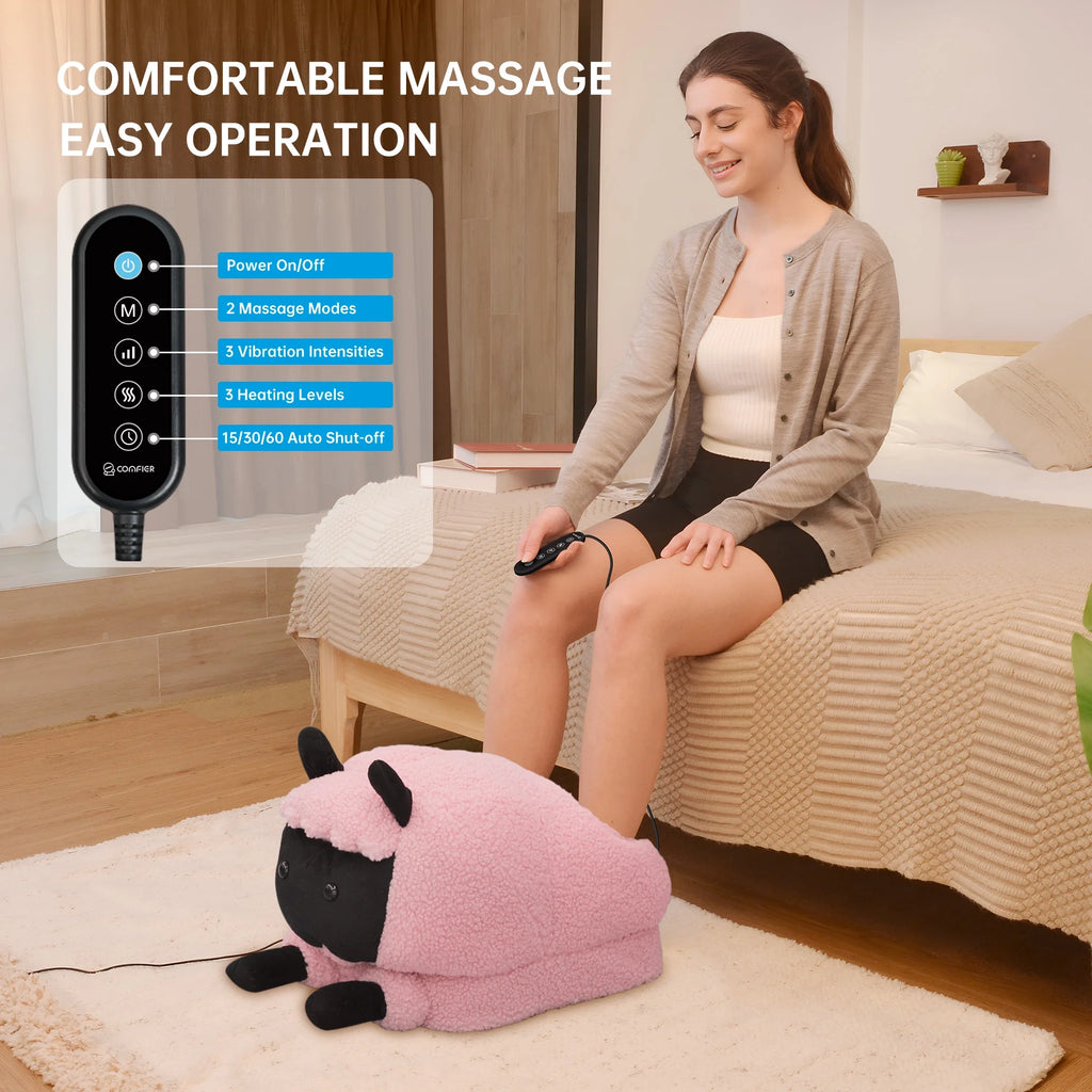 Shiatsu Foot Massager with Heat, Animal Foot Warmer for Tired Blood Circulation, Gifts