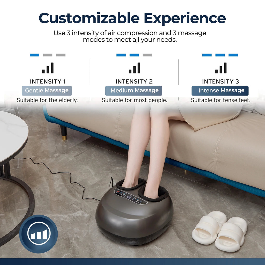 Shiatsu Foot Massager, Foot Spa for Comfort and Relief, Big, Gift, Black