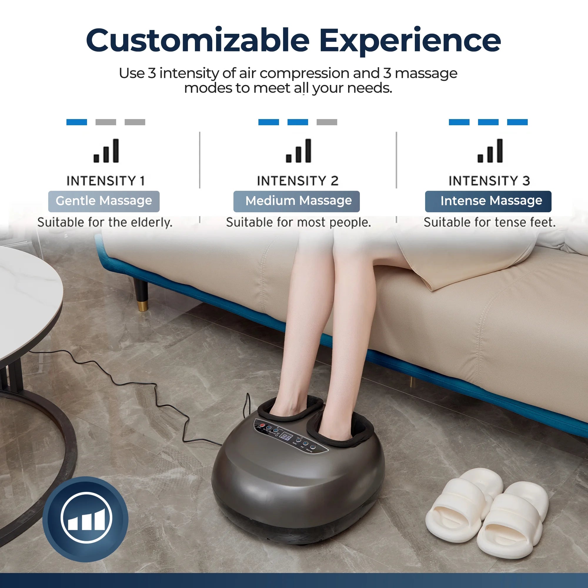 Shiatsu Foot Massager, Foot Spa for Comfort and Relief, Big, Gift, Black