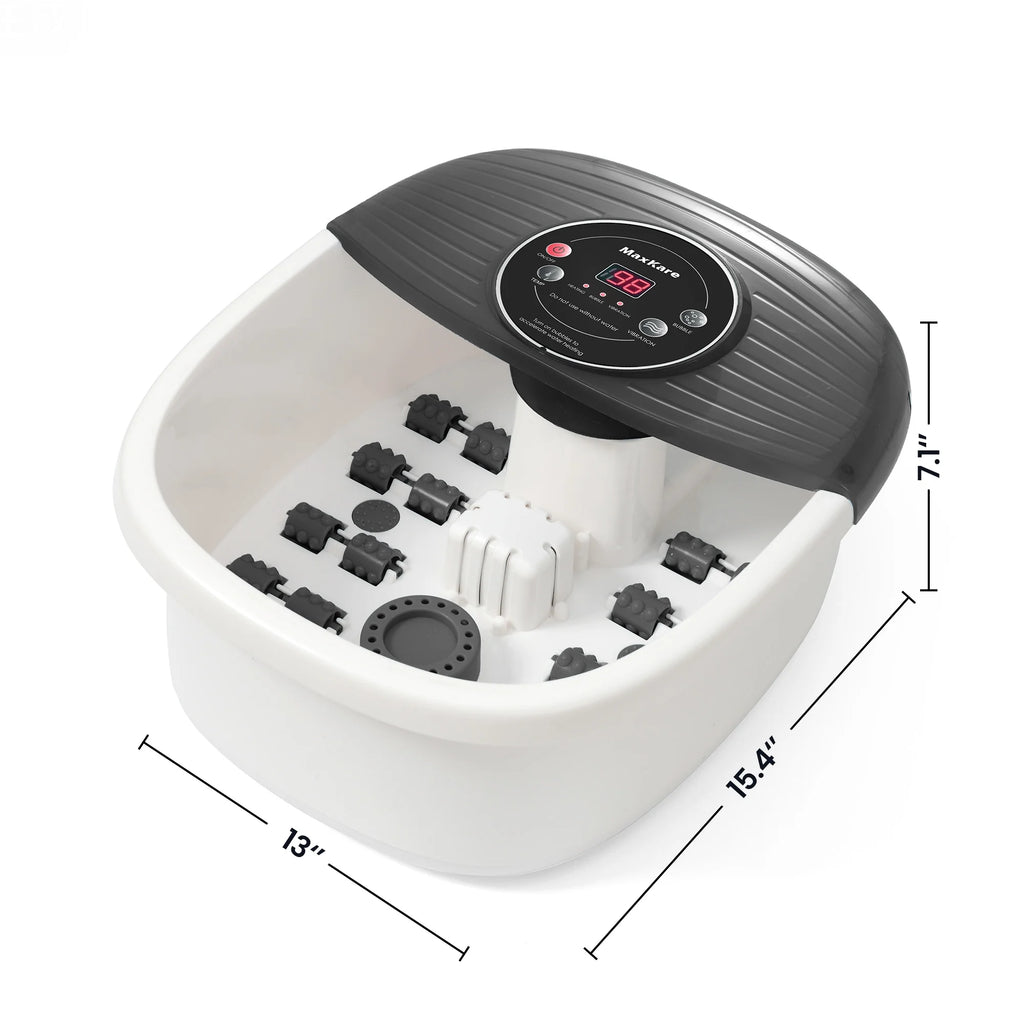 Foot Spa Bath Massager with Heat, Bubbles, and Vibration for Soothe and Comfort Feet, Black