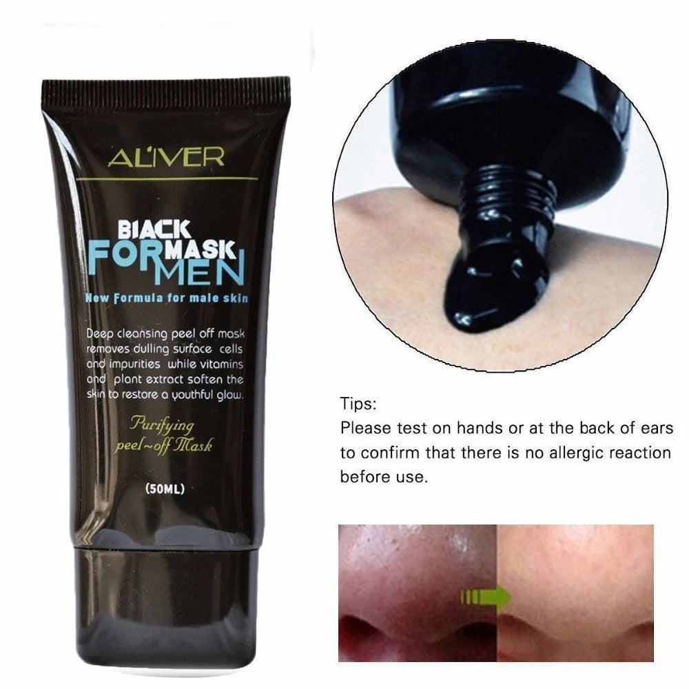 Premium Trendy Men'S Peel-Off Mask for Deep Blackhead Removal and Facial Cleansing
