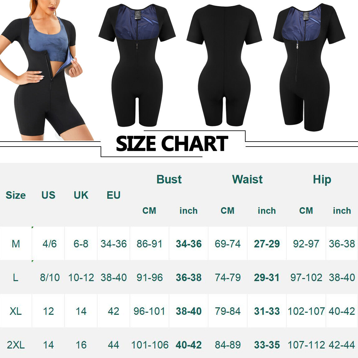 Women Sauna Suit Sweat Vest Waist Trainer Fat Burn Full Body Shaper Workout Tops