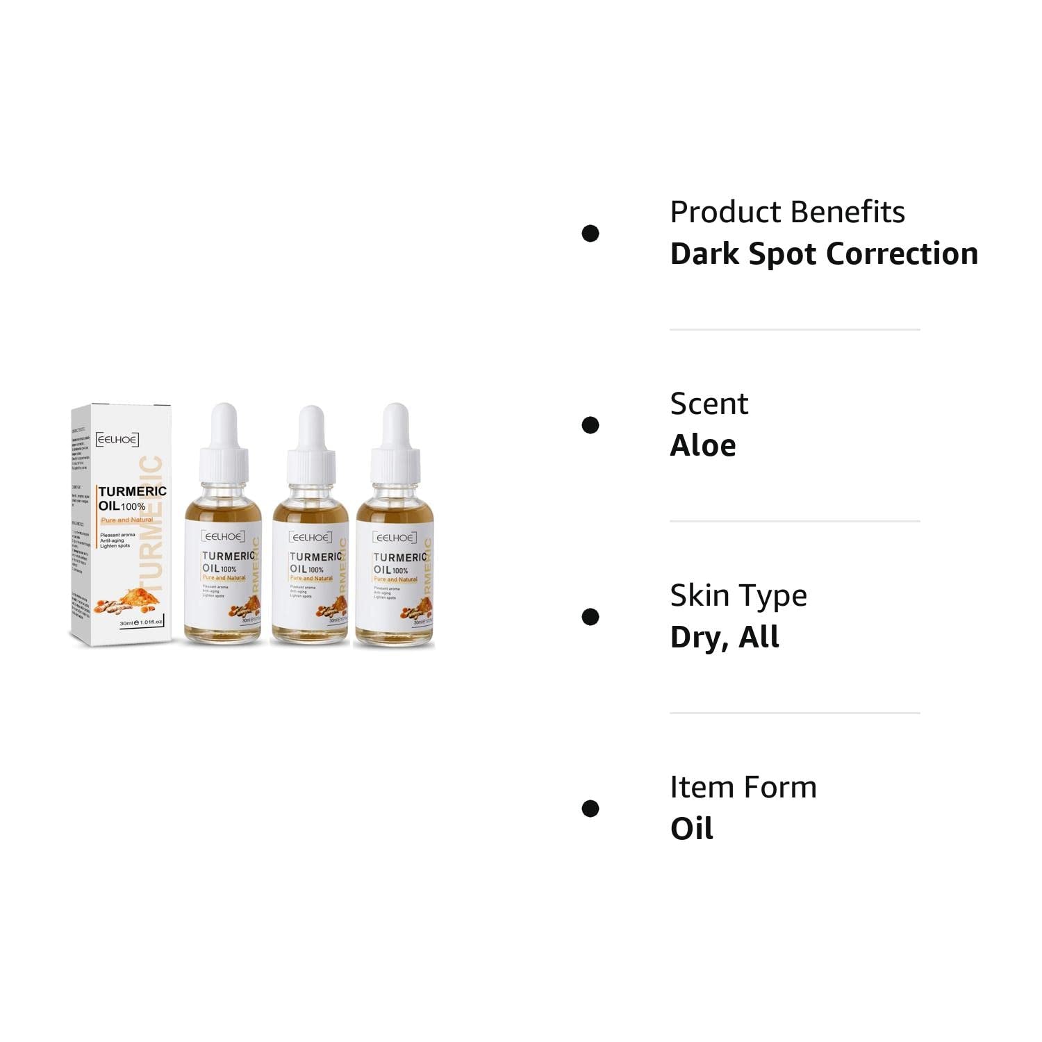 2024 New Turmeric Serum Oil Facial Skin Care Serum, Turmeric Face Serum Oil, Moisturizing the Skin Serum,Suitable for Dry Skin, Redness, & Skin Blemishes (Colorless 2P)