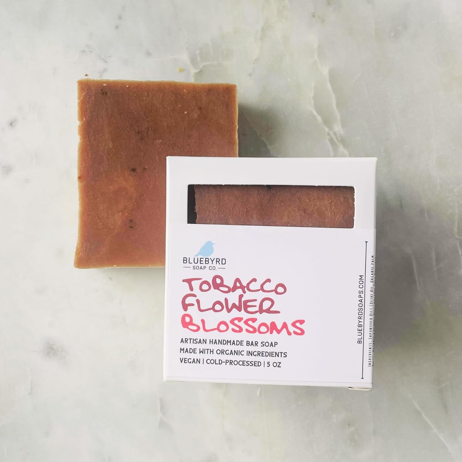 Tobacco Flower Blossom Bar Soap | Natural Organic Soap Ingredients | Vegan, Non-Gmo, Chemical Free Calendula Soap | Gentle Cleansing for Sensitive Skin (Blossom)