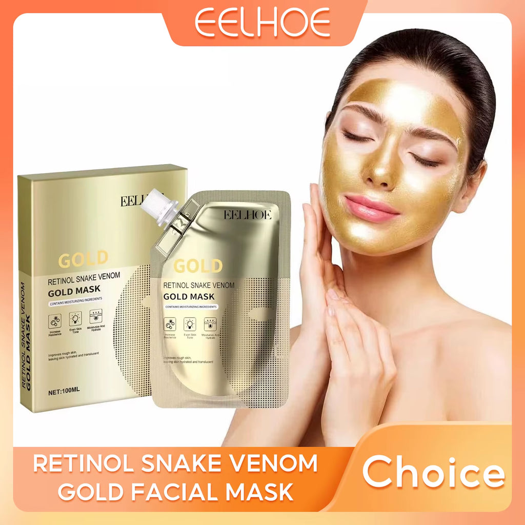 Gold Retinol Snake Venom Peel off Mask Remove Blackheads Deep Cleansing Shrink Pores Moisturizing Facial Mask Skin Care Products
