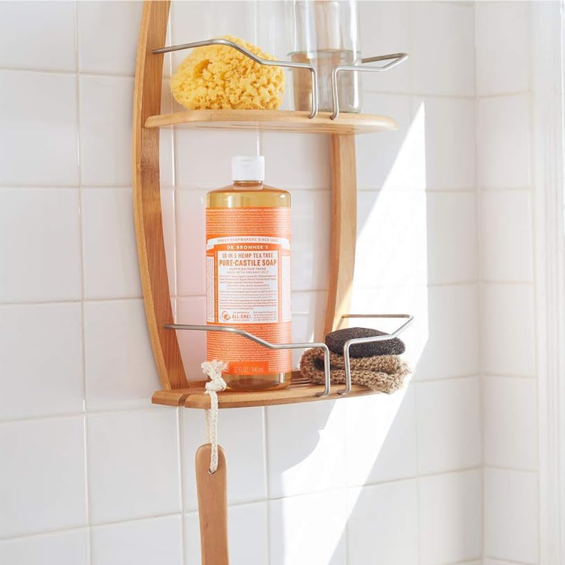 Pure-Castile Magic Soap Liquid (Tea Tree, 32 Ounce, 2-Pack) - Made with Regenerative Organic Certified Oils, 18-In-1 Uses: Body, Hair, Laundry & Dishes, Concentrated, Vegan, Non-Gmo