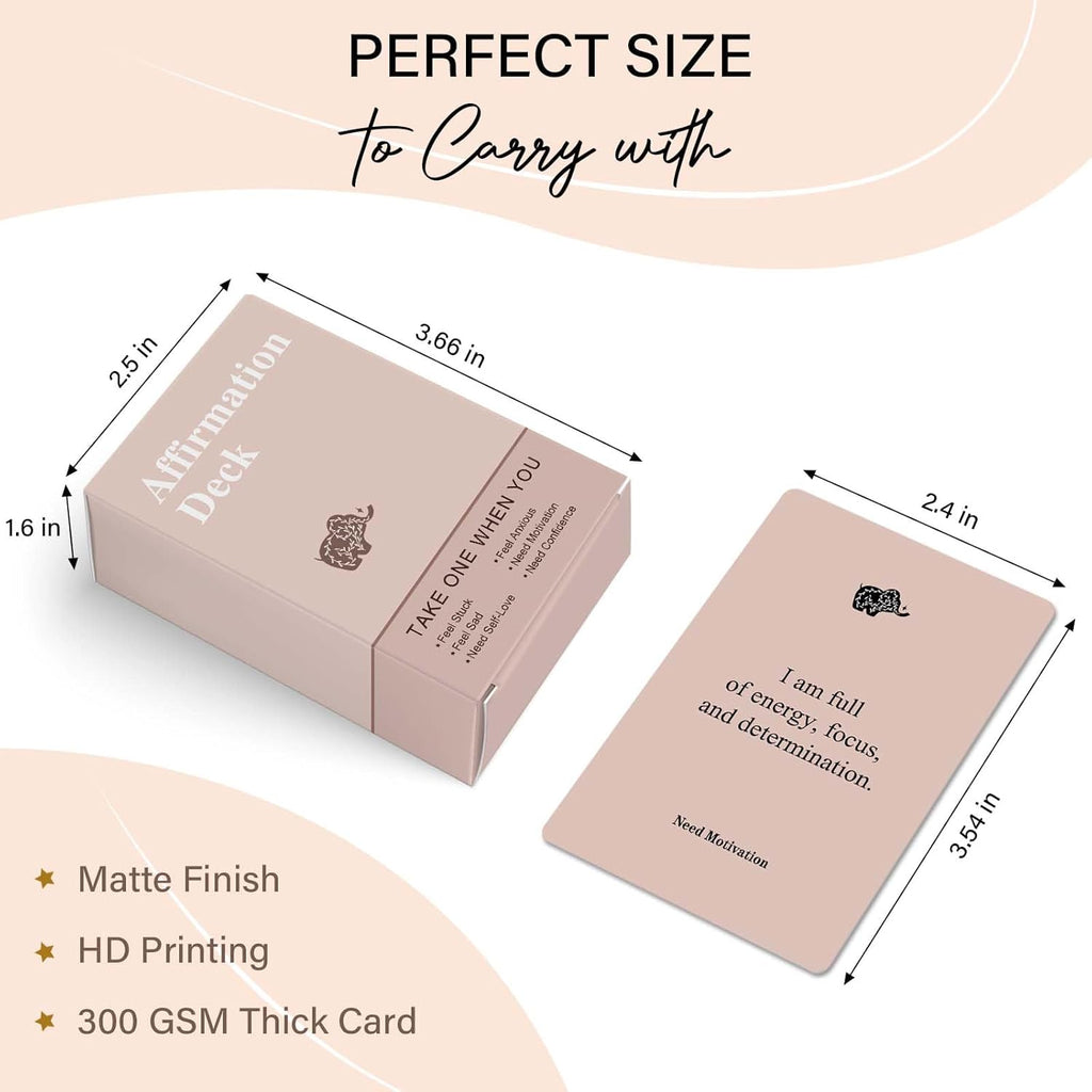 Affirmation Cards for Women, 120 Positive Affirmation Cards (6 Themes), Daily Affirmations for Inspiration, Mindfulness & Self Care, Uplifting Gift for Women