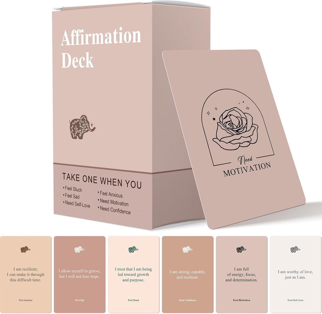 Affirmation Cards for Women, 120 Positive Affirmation Cards (6 Themes), Daily Affirmations for Inspiration, Mindfulness & Self Care, Uplifting Gift for Women