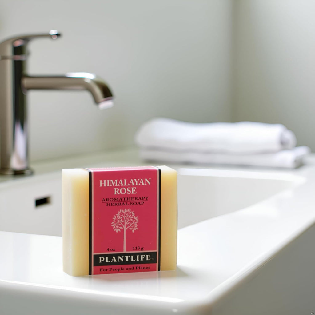 Himalayan Rose 3-Pack Bar Soap - Moisturizing and Soothing Soap for Your Skin - Hand Crafted Using Plant-Based Ingredients - Made in California 4 Oz Bar