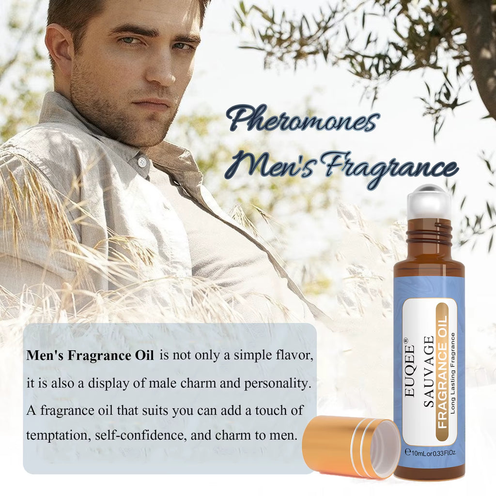 10Ml Men'S Roll-On Fragrance Oil for Car Diffuser Aromatherapy Green Tea Leather Amber Romance Aroma Essential Oils