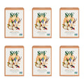 Sof Triple Milled Bar Soap - with Coconut Oil & Organic Shea Butter- Vegan & Non GMO- Free from Phthalates, Sulfates & Parabens- Sweet Almond - 6 Oz Bar 6 Bars