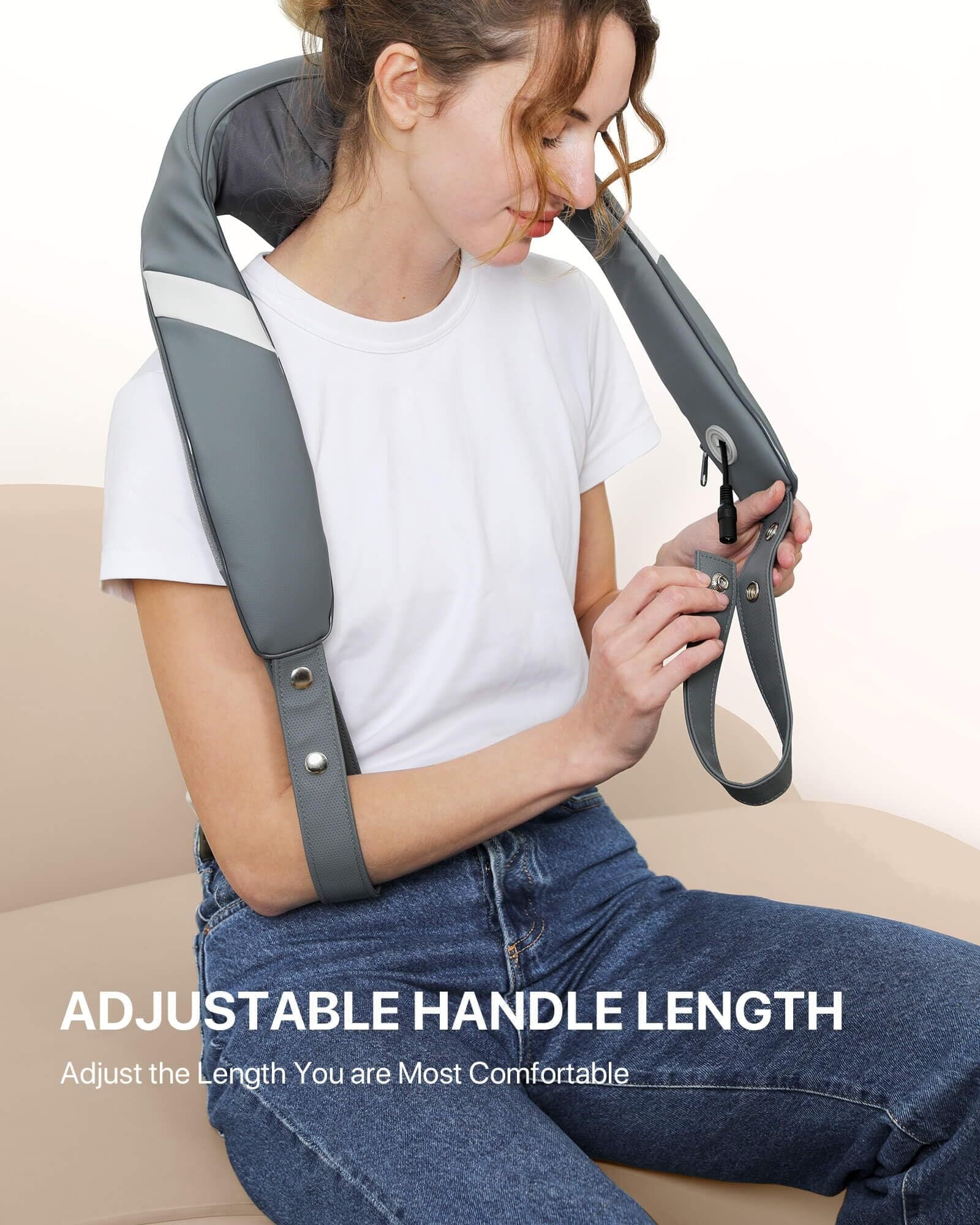 Shiatsu Neck Back Shoulder Massager with Heat, Rechargeable Shiatsu 3D Cordless Neck Heat Massager, Home, Car, and Office Use