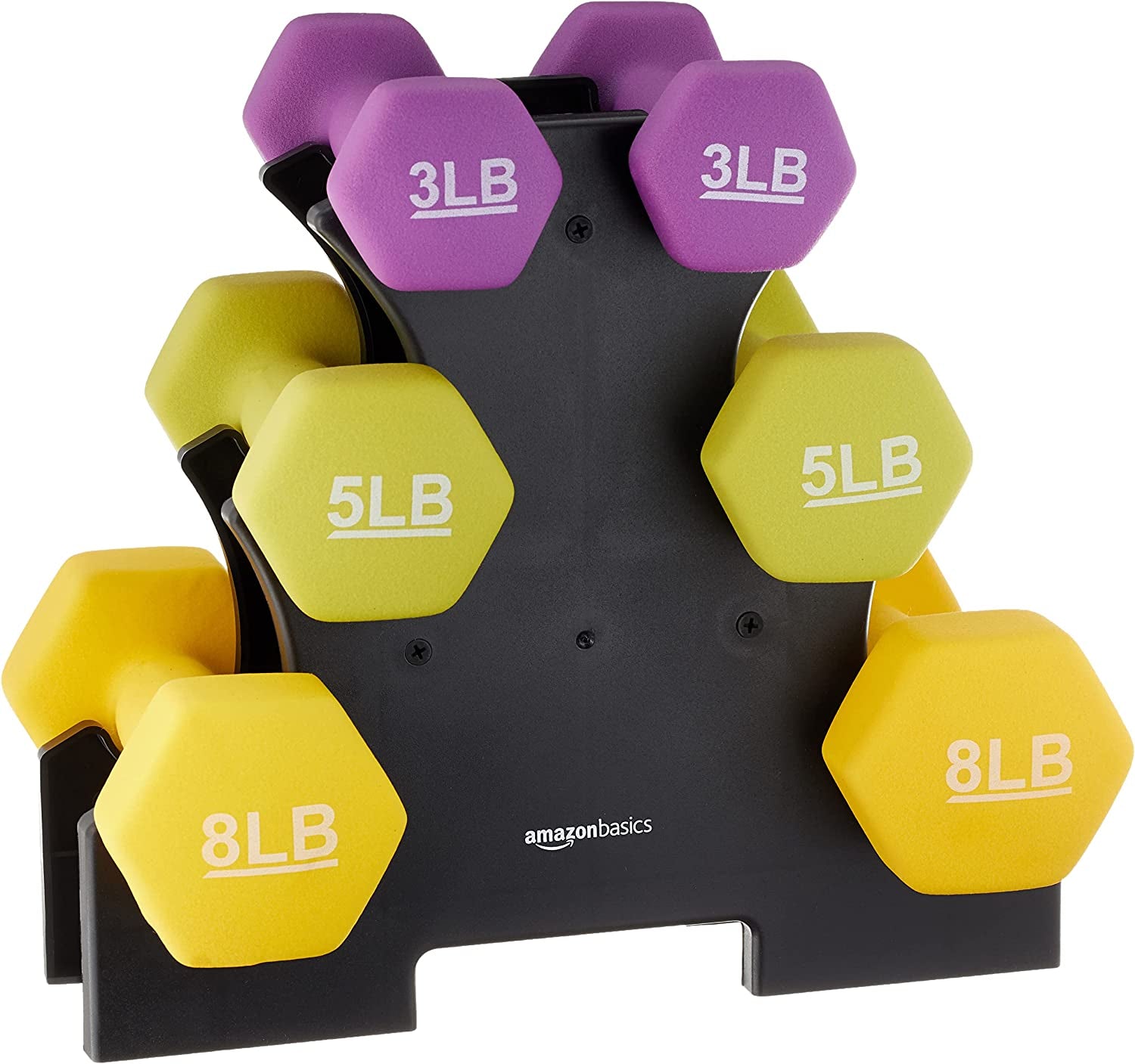 Neoprene Dumbbell Hand Weights for Exercise and Muscle Toning