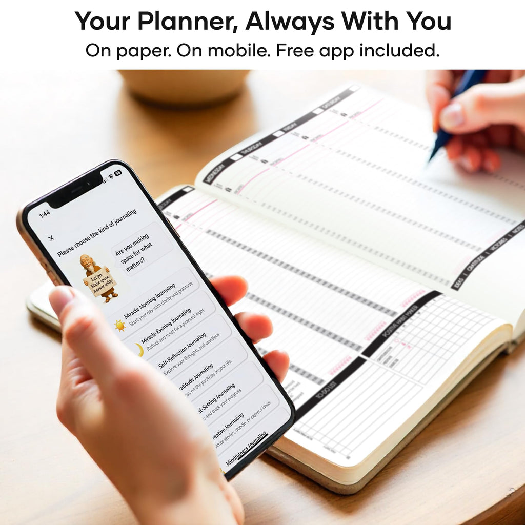 Deluxe 2026 Planner Weekly and Monthly | Law of Attraction Planner with Productivity App | 12-Month for Productivity, Gratitude & Goal Setting | Includes Foldable Vision Board, Gift Box & Stickers