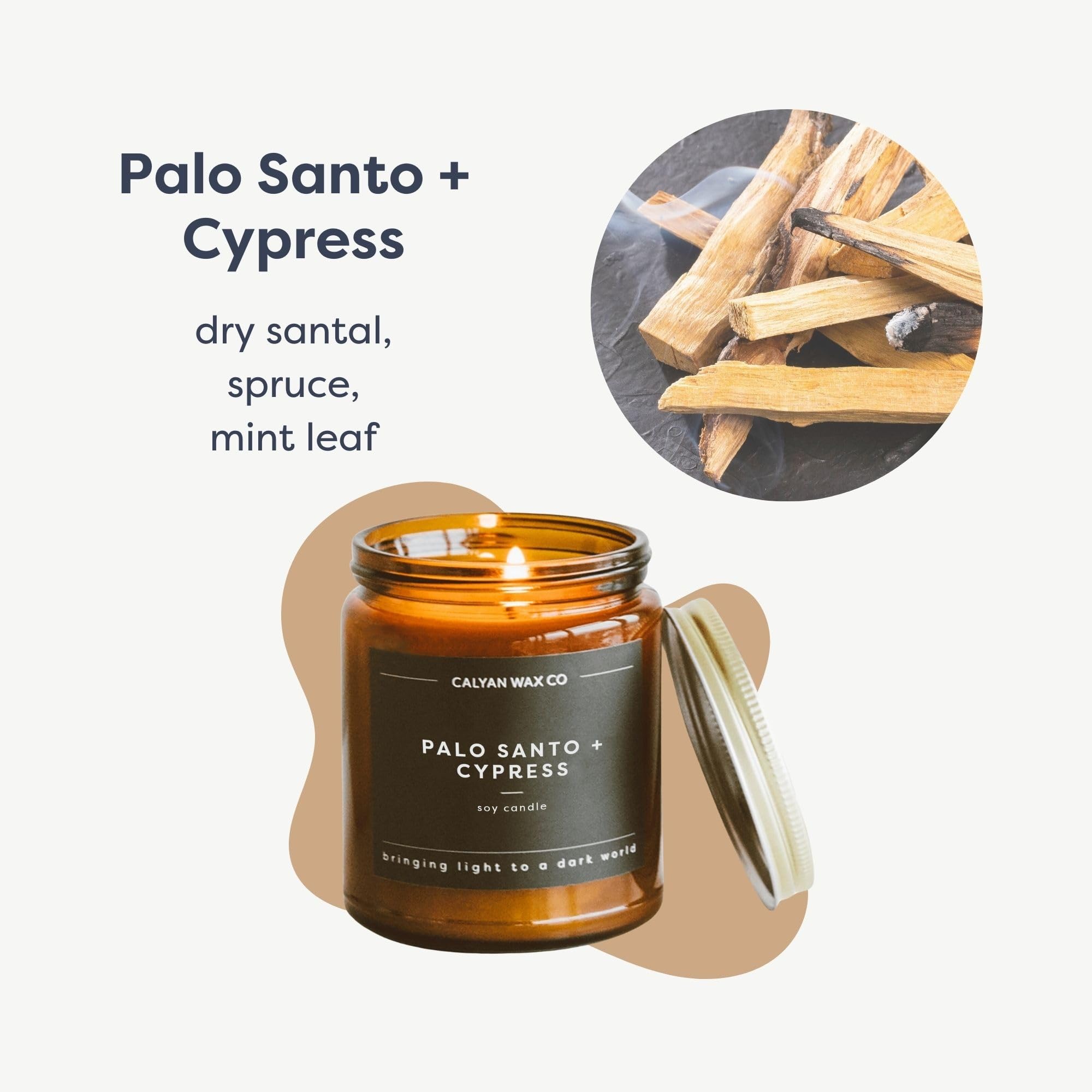 Calyan Wax Co. Apples & Maple Bourbon Scented Candle - 57 Hour Burn - Luxury Non Toxic Soy Wax Candles - Long Lasting Amber Glass Jar Candle for Home - 7.2oz