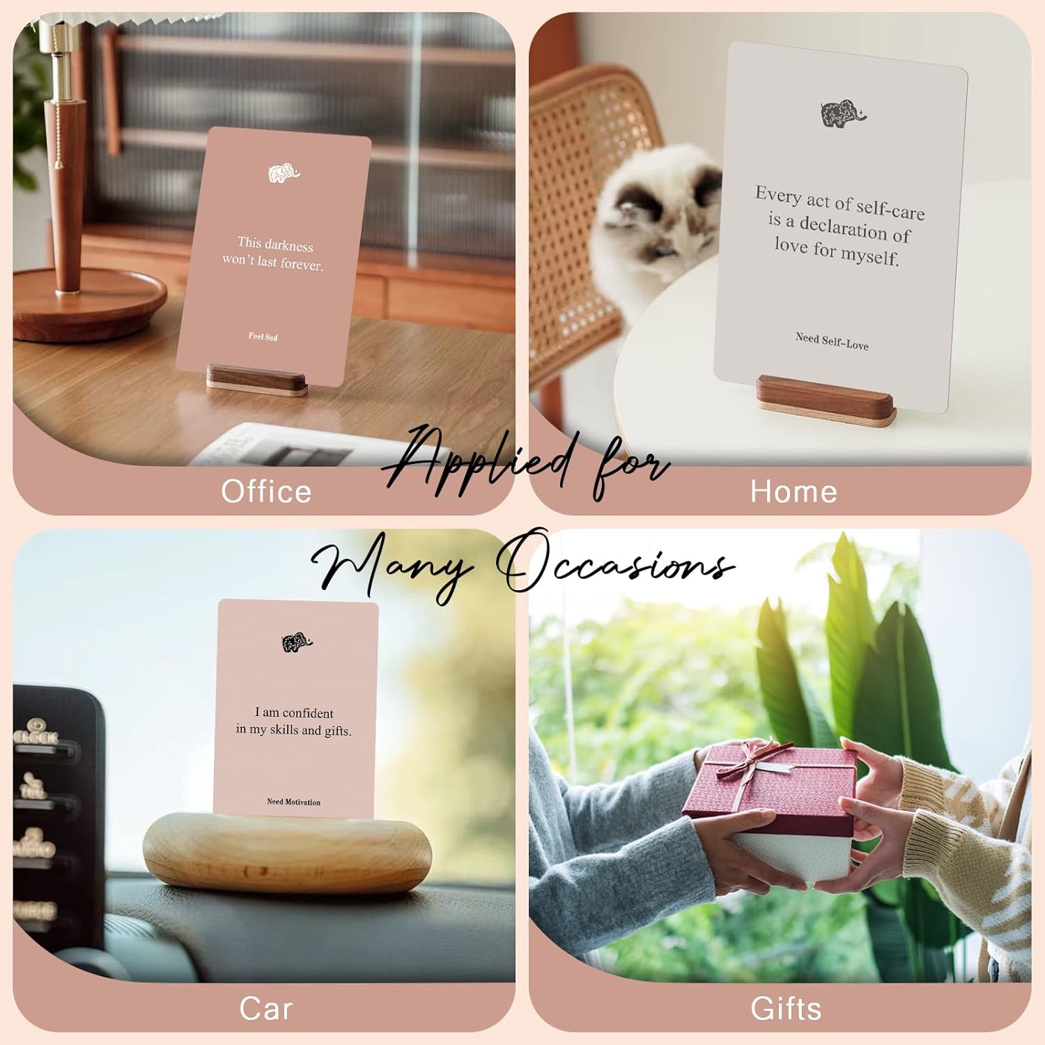 Affirmation Cards for Women, 120 Positive Affirmation Cards (6 Themes), Daily Affirmations for Inspiration, Mindfulness & Self Care, Uplifting Gift for Women