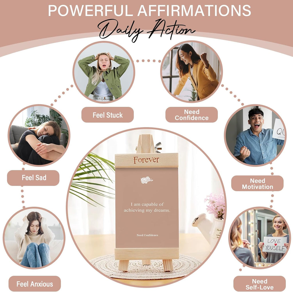 Affirmation Cards for Women, 120 Positive Affirmation Cards (6 Themes), Daily Affirmations for Inspiration, Mindfulness & Self Care, Uplifting Gift for Women