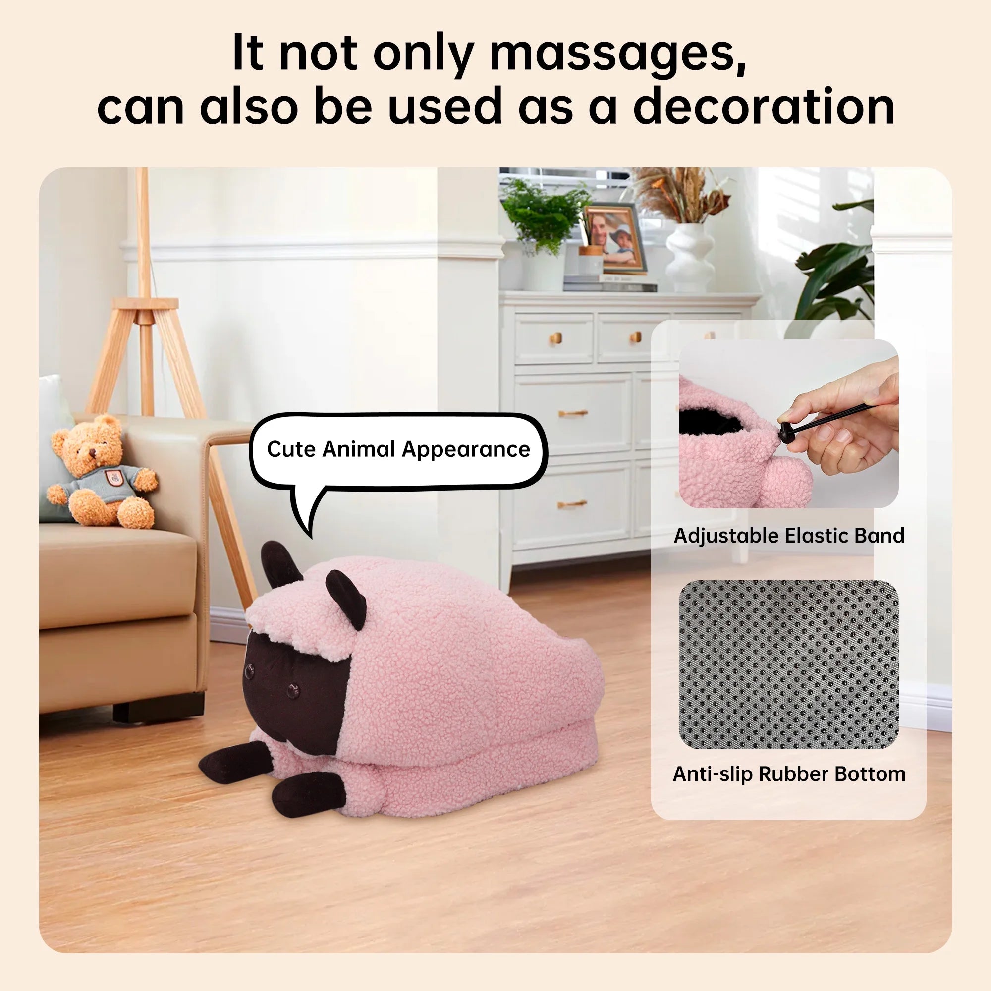 Shiatsu Foot Massager with Heat, Animal Foot Warmer for Tired Blood Circulation, Gifts