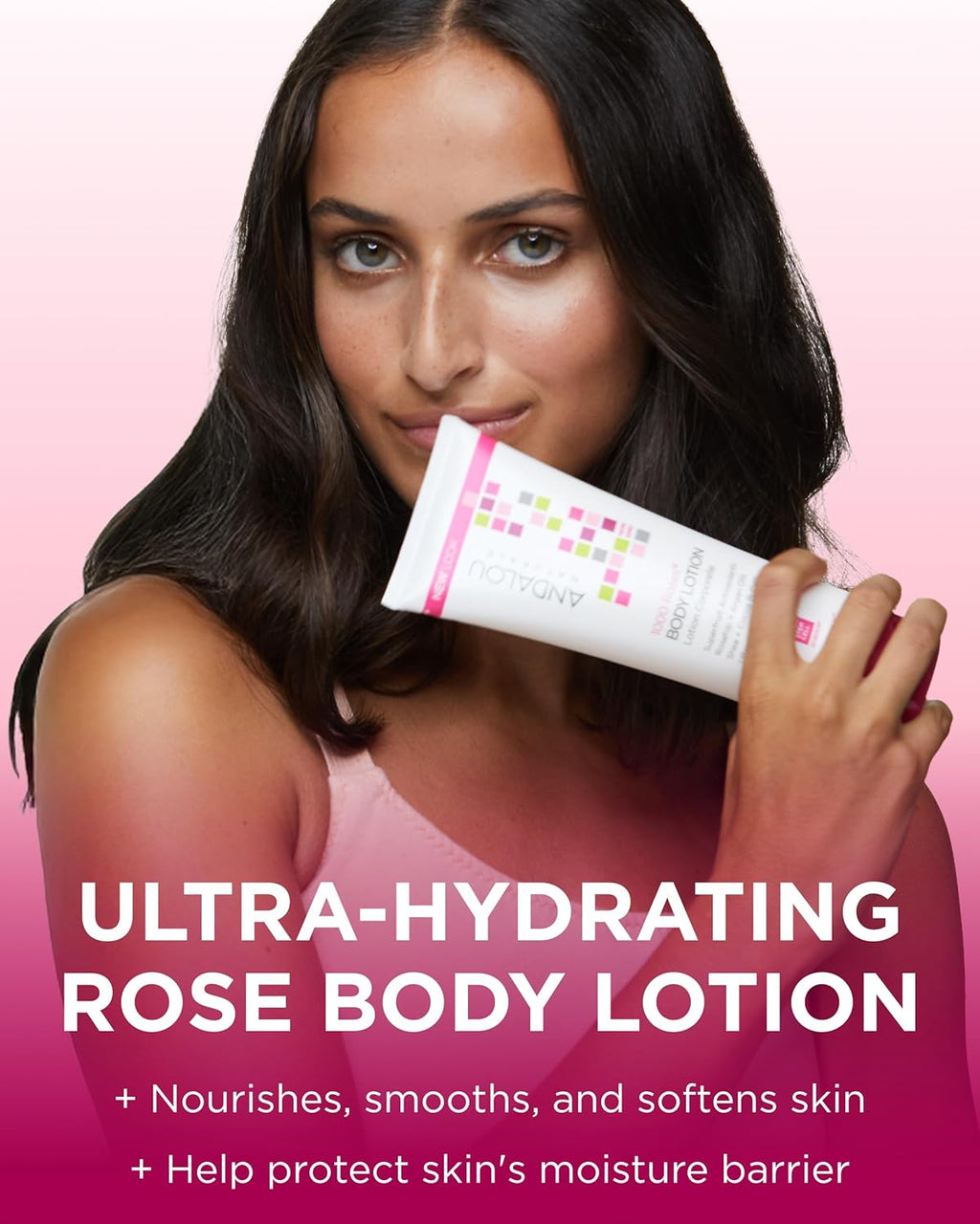 Andalou Naturals 1000 Roses Soothing Body Lotion - Improve Skin Moisture with Shea Butter & Aloe Vera - Hydrating Lotion for Dry or Sensitive Skin - 8 fl oz