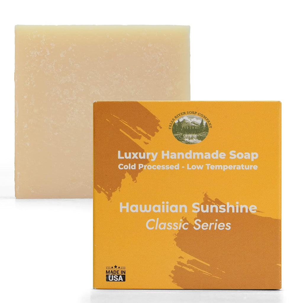 Hawaiian Sunshine Castile Handmade Soap Bar [5 Oz] No Phthalate, Palm Oil - Paraben Free Natural Soap W/Essential Oils, Glycerin, Refreshing Aroma | Personal Skincare