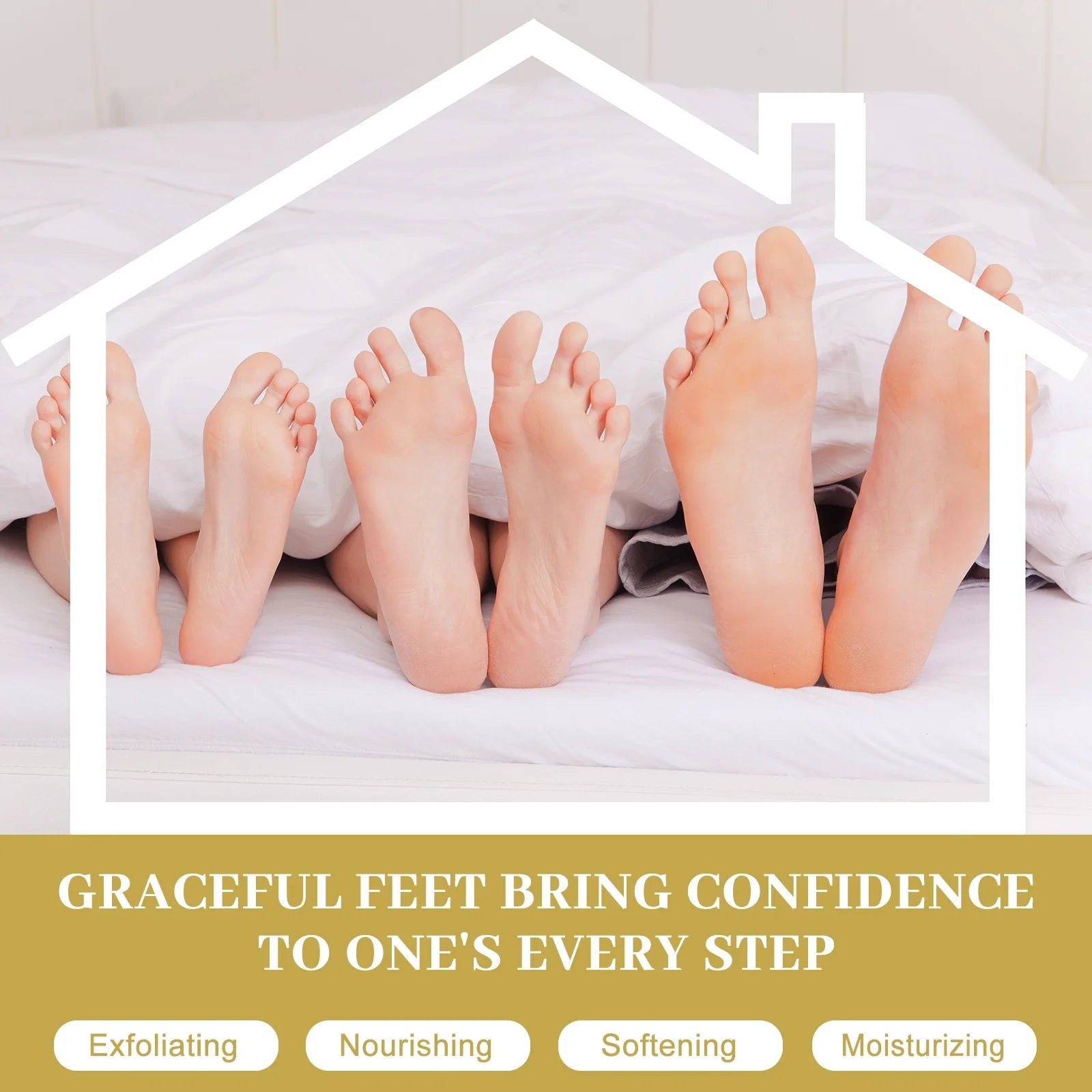 Berlaney Moisturizing Foot Mask with Shea Butter, Moisturizing Foot Mask for Dry and Cracked Feet, Dry Skin Moisturizer for Soft and Smooth Feet