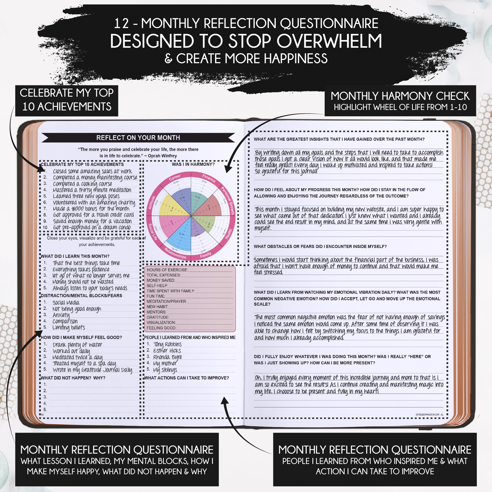 Deluxe 2026 Planner Weekly and Monthly | Law of Attraction Planner with Productivity App | 12-Month for Productivity, Gratitude & Goal Setting | Includes Foldable Vision Board, Gift Box & Stickers
