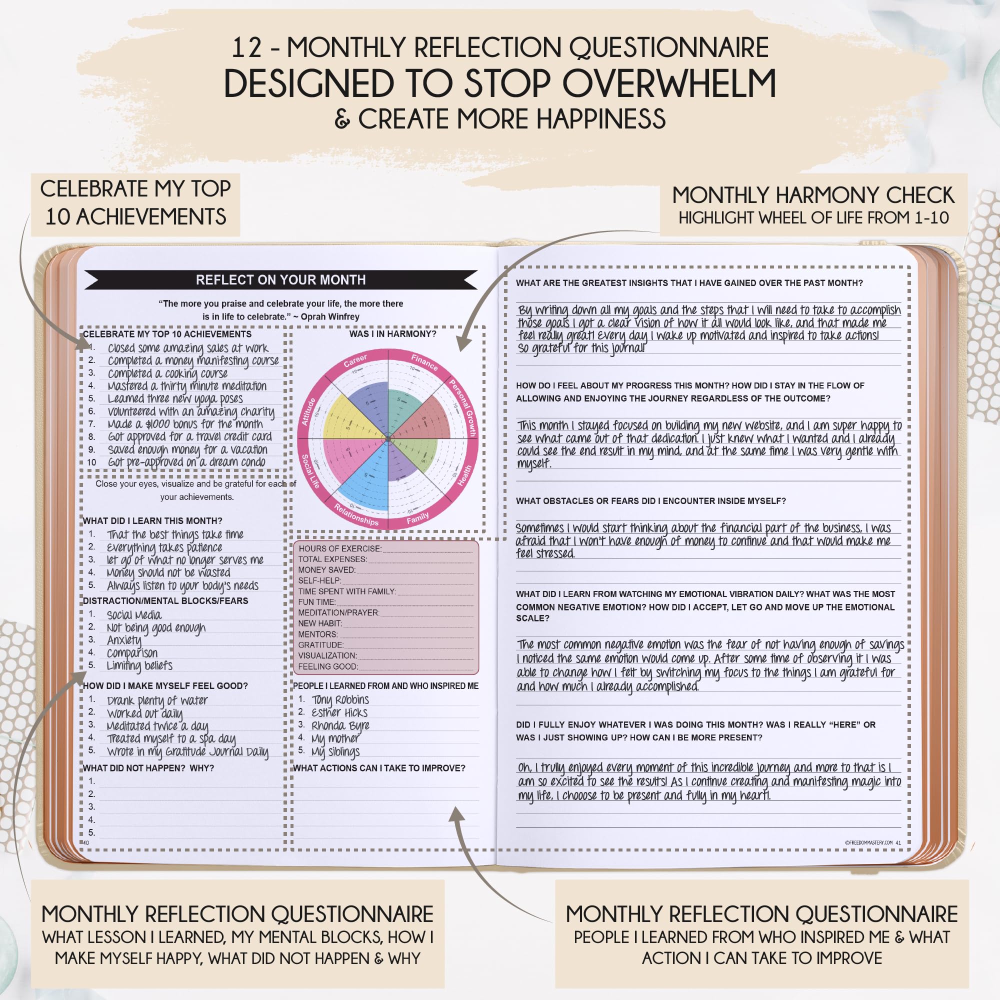 Deluxe 2026 Planner Weekly and Monthly | Law of Attraction Planner with Productivity App | 12-Month for Productivity, Gratitude & Goal Setting | Includes Foldable Vision Board, Gift Box & Stickers