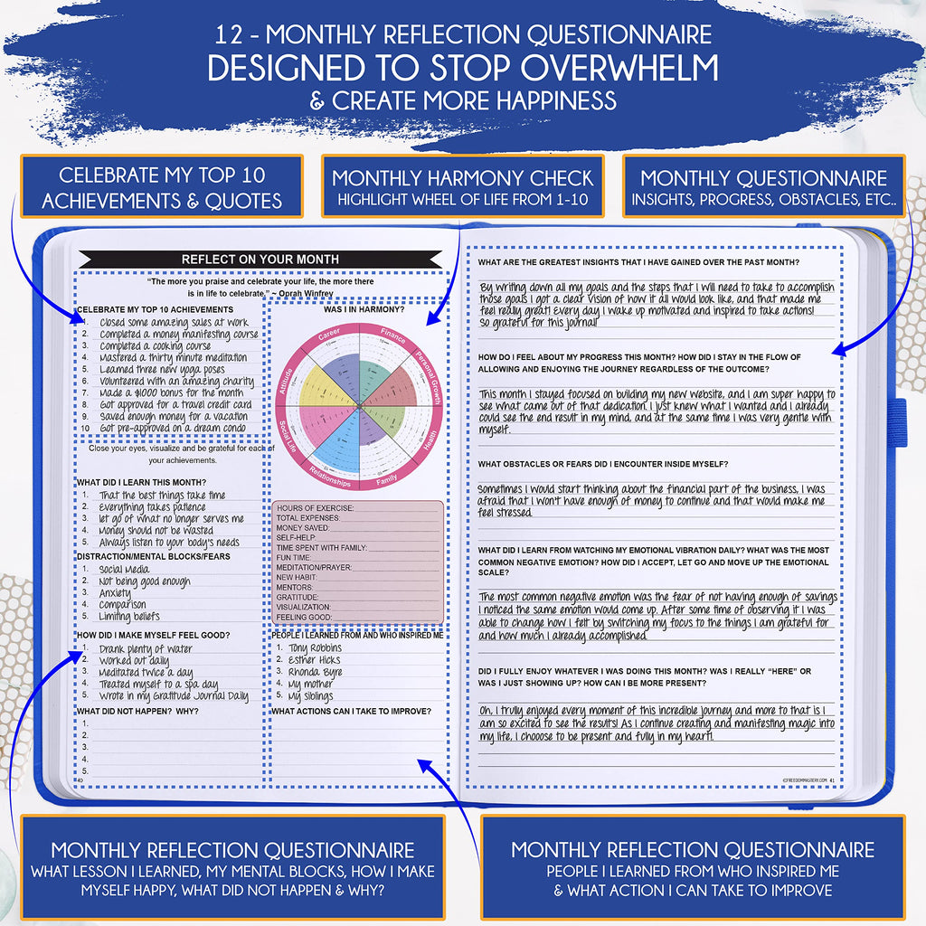 Deluxe 2026 Planner Weekly and Monthly | Law of Attraction Planner with Productivity App | 12-Month for Productivity, Gratitude & Goal Setting | Includes Foldable Vision Board, Gift Box & Stickers