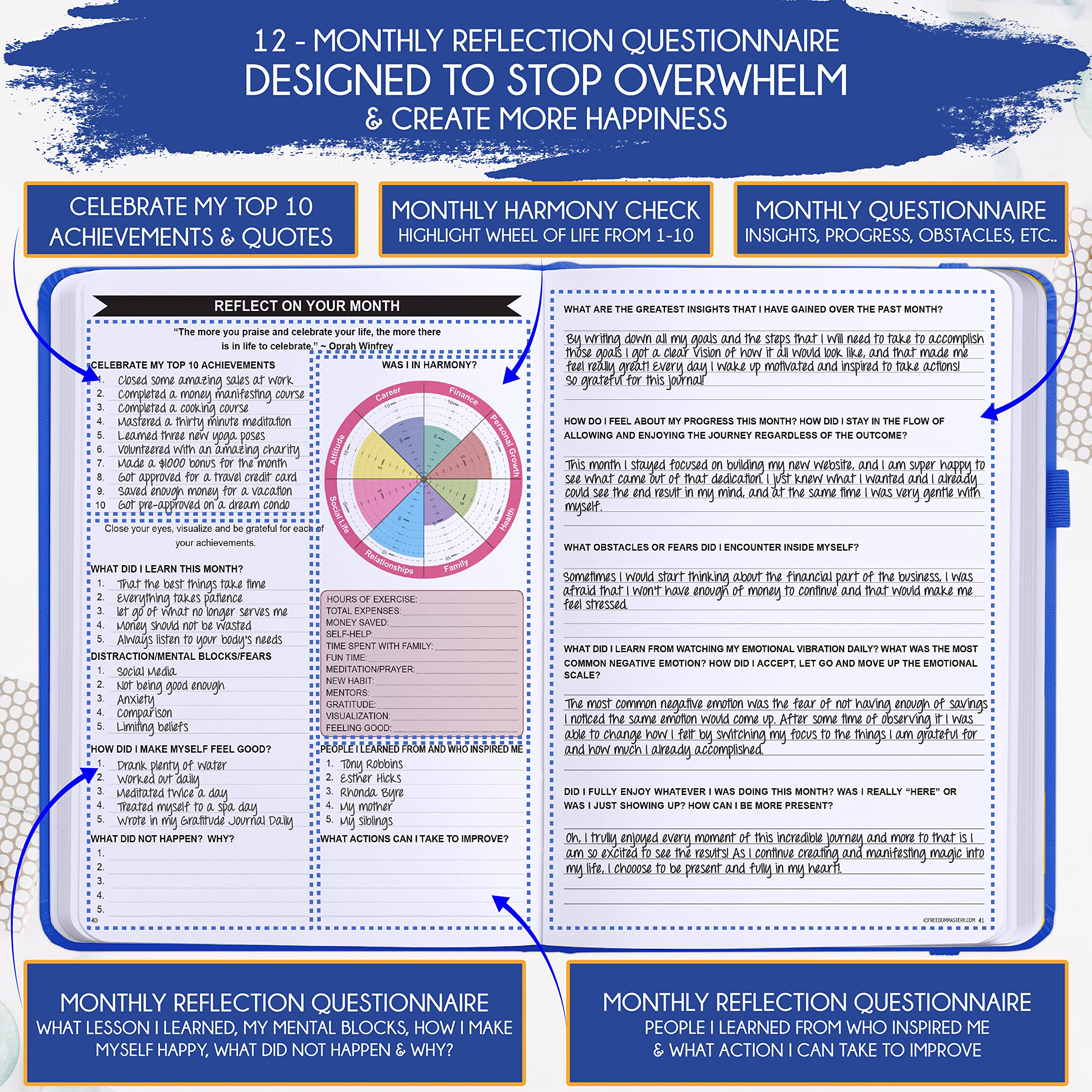 Deluxe 2026 Planner Weekly and Monthly | Law of Attraction Planner with Productivity App | 12-Month for Productivity, Gratitude & Goal Setting | Includes Foldable Vision Board, Gift Box & Stickers