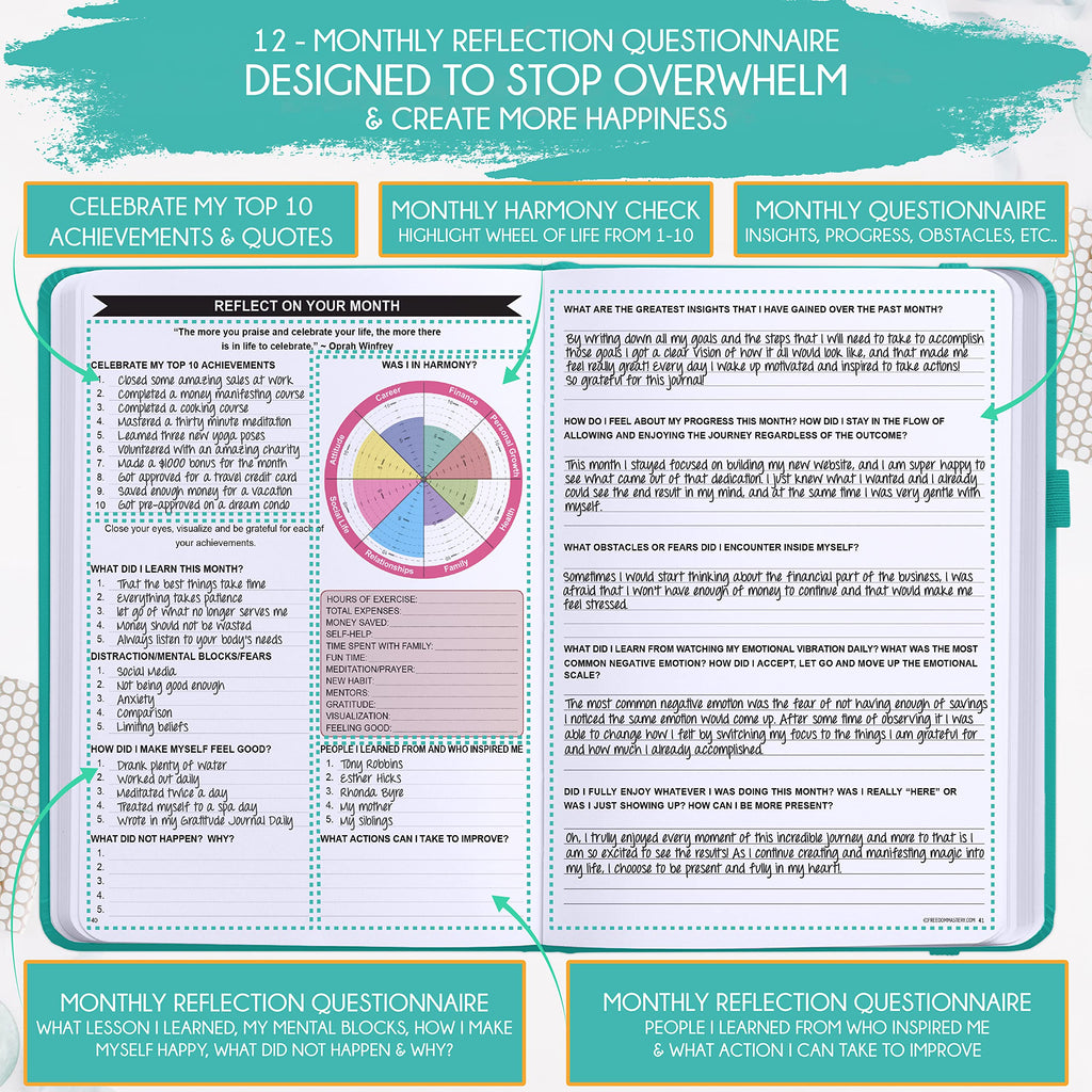 Deluxe 2026 Planner Weekly and Monthly | Law of Attraction Planner with Productivity App | 12-Month for Productivity, Gratitude & Goal Setting | Includes Foldable Vision Board, Gift Box & Stickers
