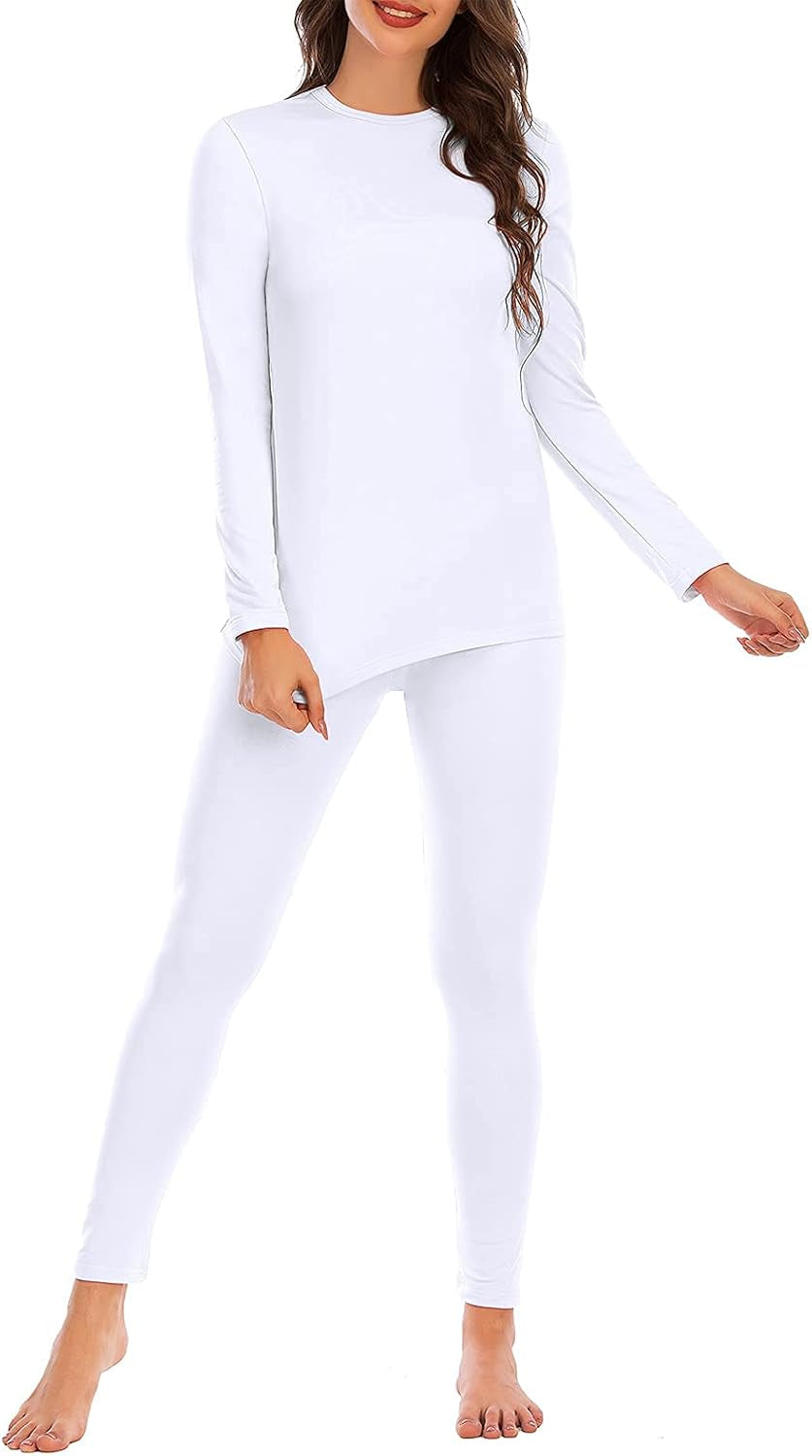 Womens Thermal Underwear Set - Long Johns for Base Layer Women with Fleece Lined for Winter-Warm Loungewear
