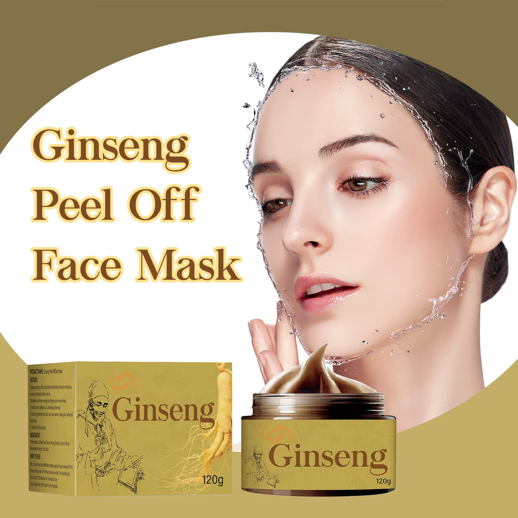 120G Ginseng Facial Peel-Off Mask Peeling Mask Deep Cleansing Shrink Pores Moisturizing Oil Control Firming Skin Care Mask