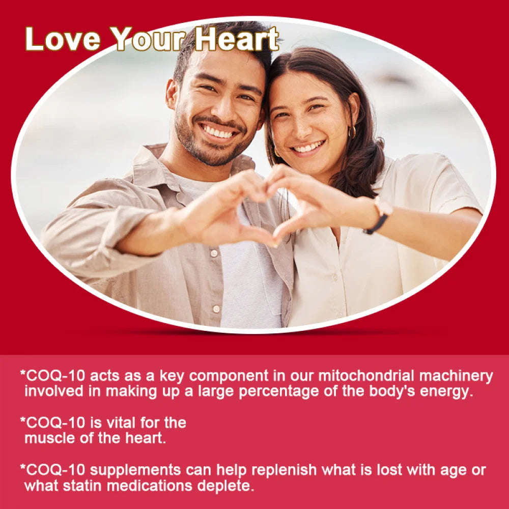 Coq10 Gummies Supplement 200Mg, Support Promotes Cardiovascular Heart Health Vegan, 60Count