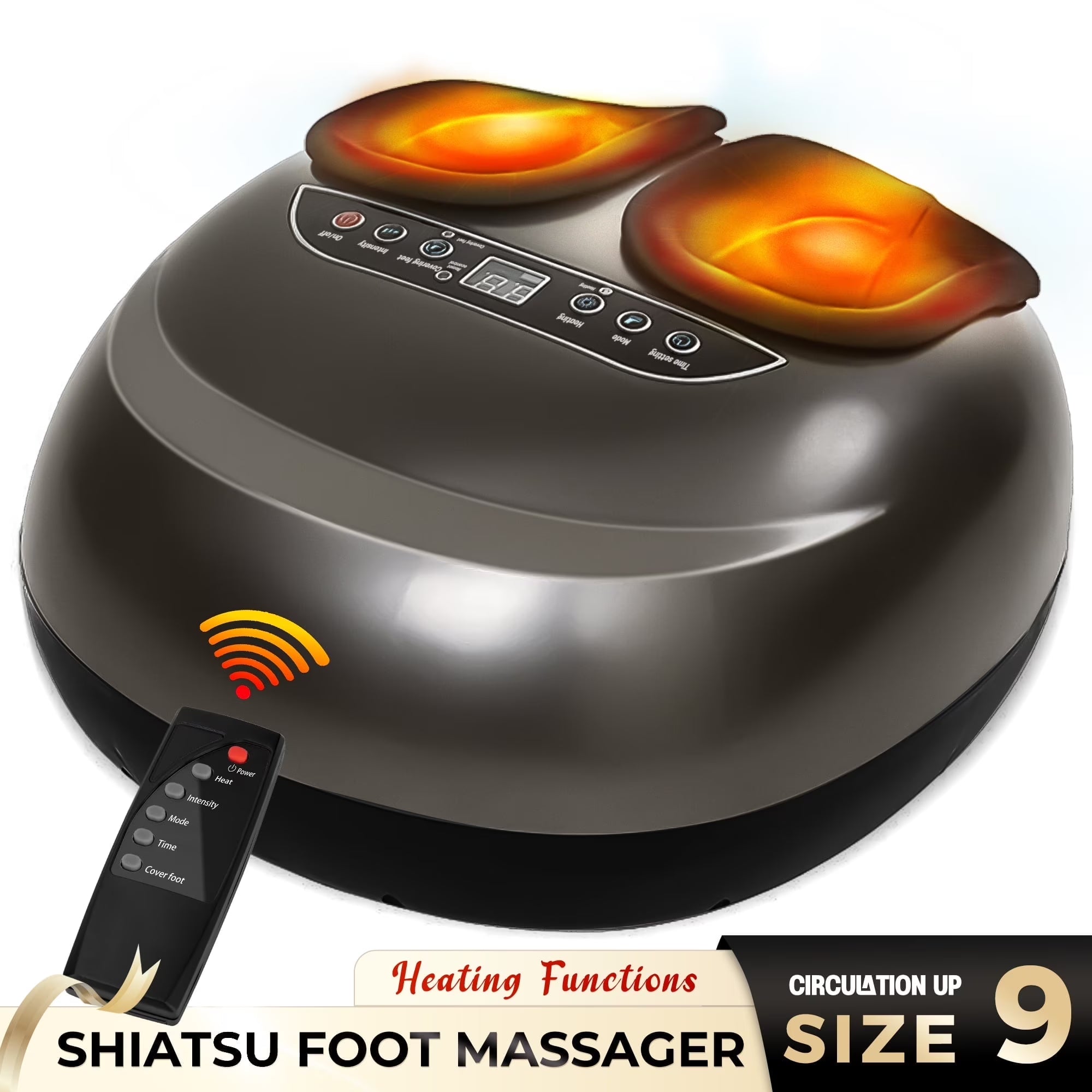 Shiatsu Foot Massager, Foot Spa for Comfort and Relief, Big, Gift, Black